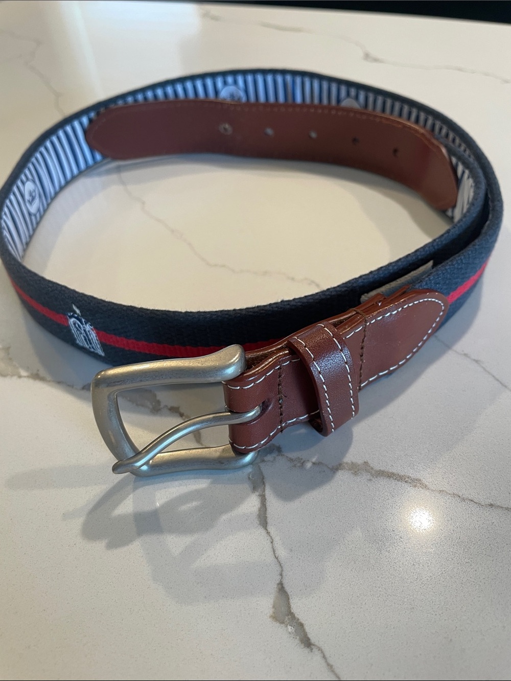 Peter Millar Olympia Fields Country Club insignia Canvas Belt